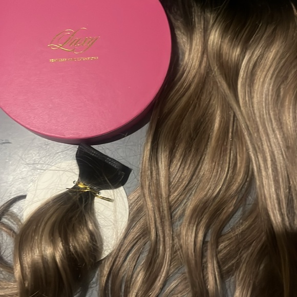 NEW LUXY  light bronde human hair clip in seamless extensions $275 160g - Picture 14 of 14